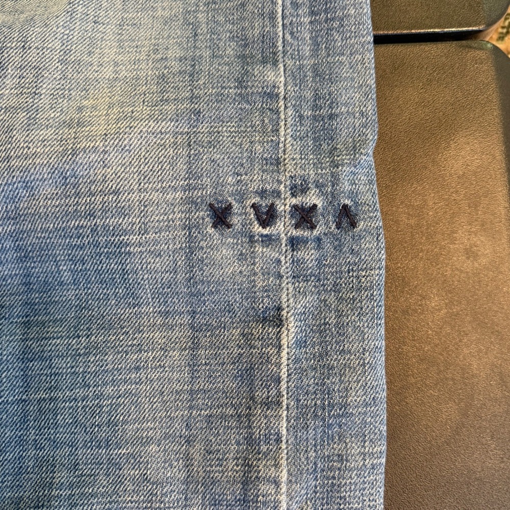 RVCA Artist Network Program Jeans Mens 28 Light Blue Excellent Straight Leg ANP - Picture 10 of 13